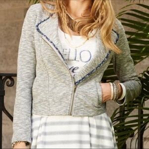 Matilda Jane Afternoon Drive Moto Jacket Women’s Size M Asymmetrical Zip